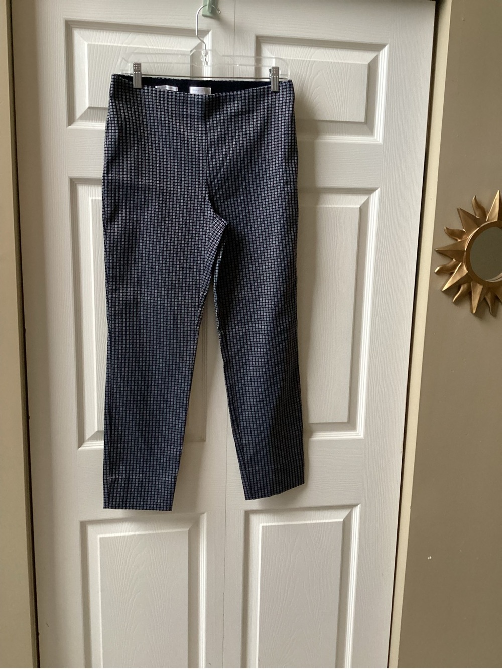 Charter Club Black & White Checked Skinny Pants
